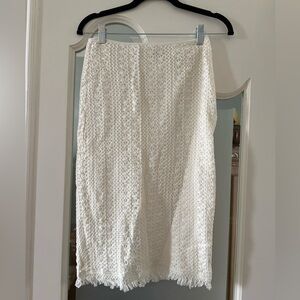 DO+BE Cream knitted Pencil Skirt